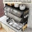 85CM Double Layer Over Sink Dish Drying Rack with Doors Kitchen Organizer Drainer Shelf - Black - 5