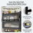 85CM Double Layer Over Sink Dish Drying Rack with Doors Kitchen Organizer Drainer Shelf - Black - 6