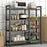80 x 32 x 108.5cm 4-Tier Storage Rack with 3 Basket Multi-Function Kitchen Shelf Wheeled Organizer - 2