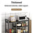 80 x 32 x 108.5cm 4-Tier Storage Rack with 3 Basket Multi-Function Kitchen Shelf Wheeled Organizer - 3