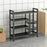 80 x 32 x 108.5cm 4-Tier Storage Rack with 3 Basket Multi-Function Kitchen Shelf Wheeled Organizer - 6