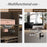 Stainless Steel Under Cabinet Organizer Rack Kitchen Storage Shelf with Hooks - 6