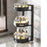 360-Degree Rotating 3-Tier Countertop Spice Rack Organizer Adjustable Kitchen Shelf - Black - 1