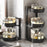 360-Degree Rotating 3-Tier Countertop Spice Rack Organizer Adjustable Kitchen Shelf - Black - 2