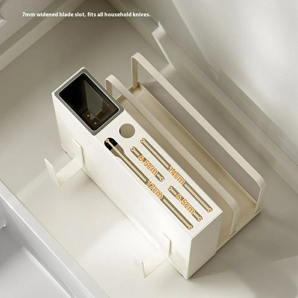 Countertop Knife Utensil Organizer Cutting Board Holder Kitchen Storage Rack Drainer for Knives / Forks / Spoons - 3