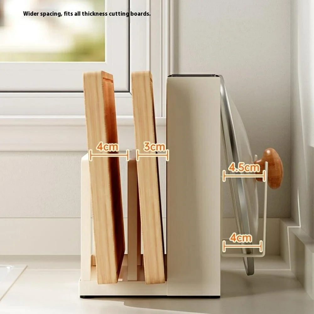 Countertop Knife Utensil Organizer Cutting Board Holder Kitchen Storage Rack Drainer for Knives / Forks / Spoons - 4