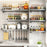 25x70cm Kitchen Storage Rack Wall Mounted Spice Organizer Holder with Hooks - 2