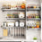 Spice Storage Holder 35x80cm Wall Mounted No Drill Kitchen Organizer Display Rack - 2