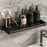 Folding Bathroom Shelf 40cm Wall Mounted Storage Rack Waterproof No Drill Washroom Display Holder - Tarnish - 5