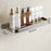 Folding Bathroom Shelf 50cm Wall Mounted Storage Rack Waterproof No Drill Washroom Display Holder - Tarnish - 4