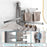 Suction Cup Rotatable Towel Rack 4 Bars 32cm No Drilling Bathroom Hanger - Tarnish - 3