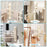 Suction Cup Rotatable Towel Rack 5 Bars 32cm No Drilling Bathroom Hanger - White - 4
