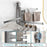 Suction Cup Rotatable Towel Rack 4 Bars 42cm No Drilling Bathroom Hanger - Tarnish - 4