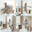 Suction Cup Rotatable Towel Rack 4 Bars 42cm No Drilling Bathroom Hanger - Tarnish - 6