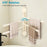 Suction Cup Rotatable Towel Rack 5 Bars 42cm No Drilling Bathroom Hanger - White - 2