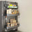 Refrigerator Side Organizer 3-Tier Storage Rack Kitchen Spice Holder Wall Mounted Shelf (2 Basket, 1 Rack) - Tarnish - 1