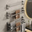 80cm 3-Rod Adhesive Bathroom Shelves Towel Holder No Drill Wall Mount Metal Hanger for Towels / Clothes - 2
