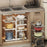 For Kitchen Pot Rack 7 Tier Adjustable Carbon Steel Organizer Under Sink Cabinet Storage Shelf - Grey - 3