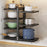 Adjustable 7-Tier Double-Sided Pot Rack For Kitchen Carbon Steel Storage Organizer Cookware Holder - Black - 3
