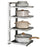 4 Tier Kitchen Pot Rack Organizer Stainless Steel Adjustable Storage Shelf Cabinet Organizer - 1