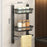 2-Tier Adjustable Storage Rack Organizer No Drill Wall Mounted Kitchen Shelf with Hooks - Black - 1