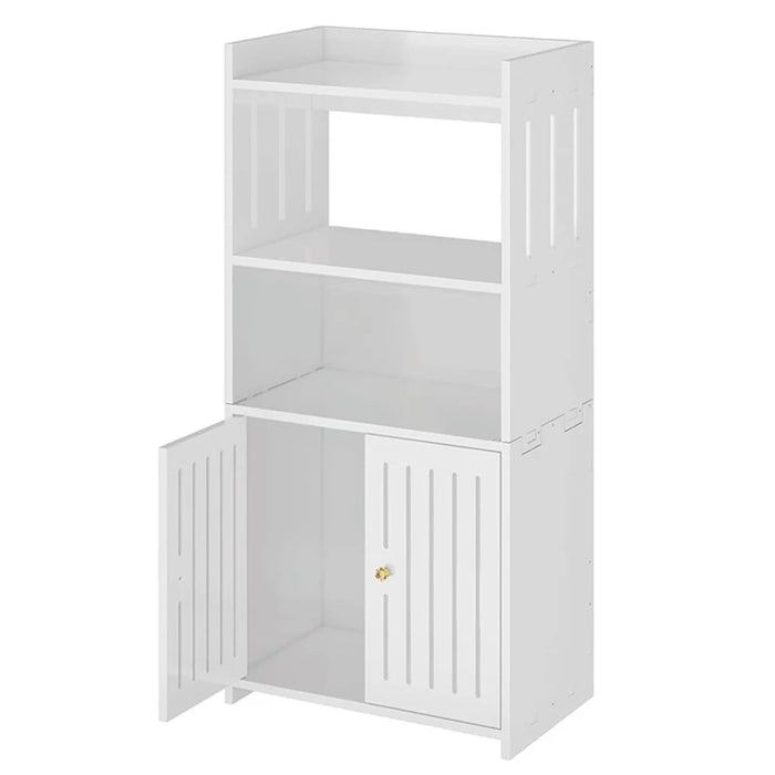 Floor Storage Cabinet 75x22x36cm Assembly Multi-Layer Organizer Shelf for Bathroom / Living Room - 1