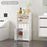 Floor Storage Cabinet 75x22x36cm Assembly Multi-Layer Organizer Shelf for Bathroom / Living Room - 4