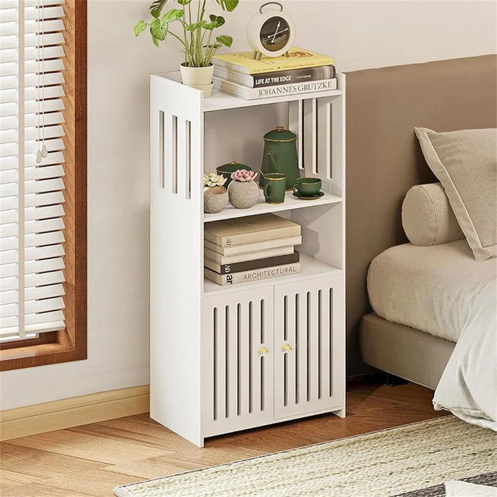 Floor Storage Cabinet 75x22x36cm Assembly Multi-Layer Organizer Shelf for Bathroom / Living Room - 5
