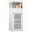 Multi-Tier Bathroom Storage Cabinet PVC Floor Standing Shelf with Drawer - 1