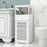 Multi-Tier Bathroom Storage Cabinet PVC Floor Standing Shelf with Drawer - 3