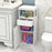 Multi-Tier Bathroom Storage Cabinet PVC Floor Standing Shelf with Drawer - 4