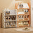 3 Layer Plastic Shoe Rack Space Saving Entryway Organizer Large Capacity Indoor Hallway Storage Shelf - Cream - 3