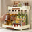 2-Layer Kitchen Countertop Organizer Rack Spice Bottle Storage Shelf for Home - Beige - 2