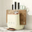 Kitchen Knife Block Organizer Cutting Board Holder Utensil Storage Rack Removable Drainable - Creamy White - 1