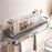 Suction Cup Bathroom Shelf 50cm Wall Mounted Storage Rack with Rod / Hooks for Toiletries - 1