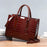 Fashion Crocodile Texture Handbag PU Leather Women Tote Bag Shoulder Bag - Wine Red - 3