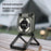 Camping Fan Light with Digital Display / Hand Crank USB Rechargeable Portable Magnetic Tent Lamp - Army Green - 4