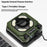 Camping Fan Light with Digital Display / Hand Crank USB Rechargeable Portable Magnetic Tent Lamp - Army Green - 6