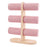 Bracelet Display Stand Multi Layer Jewelry Organizer Rack with Wooden Base for Necklaces Bangles - Pink - 1