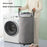 Foldable Rolling Laundry Hamper Large Capacity Oxford Fabric Clothes Basket with Wheels and Straps - Grey - 2
