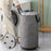 Foldable Rolling Laundry Hamper Large Capacity Oxford Fabric Clothes Basket with Wheels and Straps - Grey - 5