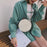 Handwoven Round Rattan Bag Natural Chic Bags Retro Crossbody Shoulder Bag with Adjustable Strap/Magnetic Closure for Women Girls - Light Brown - 5