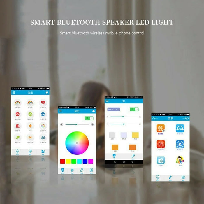 Round LED Music Ceiling Light  30CM 24W Bluetooth-Compatible Smart RGB Colorful Lamp Support Remote / APP Control - 5