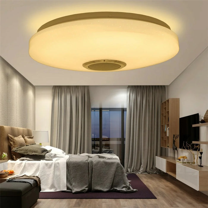 Round LED Music Ceiling Light  33CM 24W Bluetooth-Compatible Smart RGB Colorful Lamp Support Remote / APP Control - 4