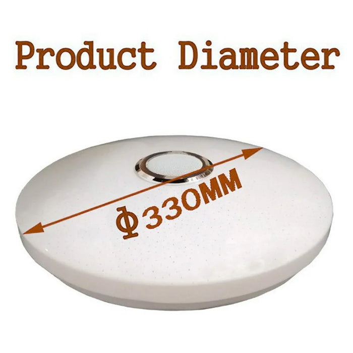 Round LED Music Ceiling Light  33CM 24W Bluetooth-Compatible Smart RGB Colorful Lamp Support Remote / APP Control - 7
