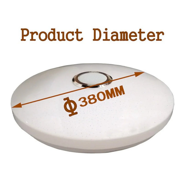 Round LED Music Ceiling Light  38CM 24W Bluetooth-Compatible Smart RGB Colorful Lamp Support Remote / APP Control - 7