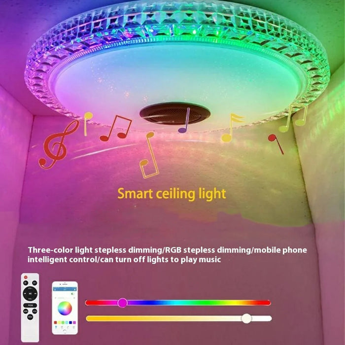 30cm Diameter APP Control Bluetooth-compatible Music Ceiling Light RGB+CCT Dimmable Smart Lamp with Remote - 2