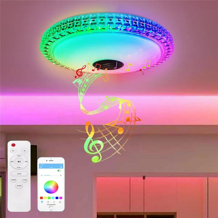 30cm Diameter APP Control Bluetooth-compatible Music Ceiling Light RGB+CCT Dimmable Smart Lamp with Remote - 5