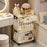 3-Tier Rolling Storage Cart with Drawers for Living Room Kitchen Bathroom Movable Organizer Shelf - 3