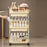 3-Tier Rolling Storage Cart with Drawers for Living Room Kitchen Bathroom Movable Organizer Shelf - 4